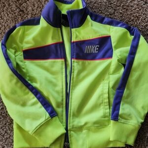 Nike Kids Lime Green and Navy Jacket